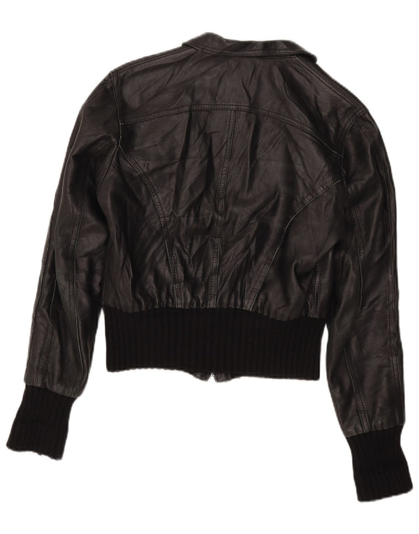 Giacca in pelle corta da donna Bata and More IT 46 Large Nera