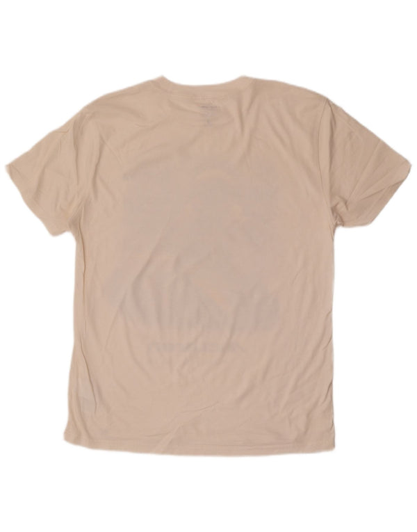 T-shirt grafica da uomo con vestibilità rilassata Hollister, cotone bianco medio