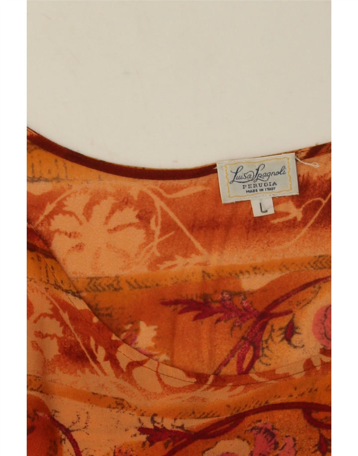Camicetta da donna Luisa Spagnoli Top UK 16 Grande floreale multicolore