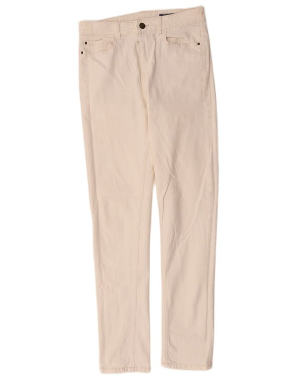Marks & Spencer Donna The Lily Slim Jeans UK 10 Small W28 L30 Cotone bianco