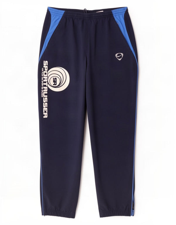 Pantaloni da tuta con grafica Nike da uomo, pantaloni da jogging, grandi, colore blu navy