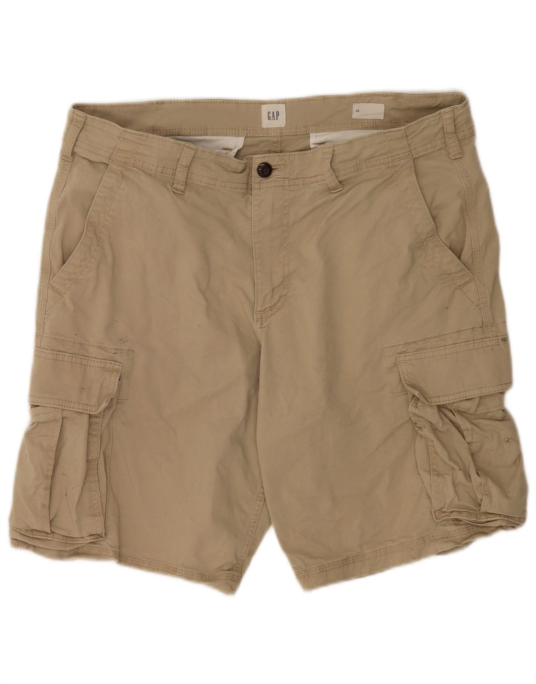 Pantaloncini cargo da uomo Gap W36 grandi in cotone beige