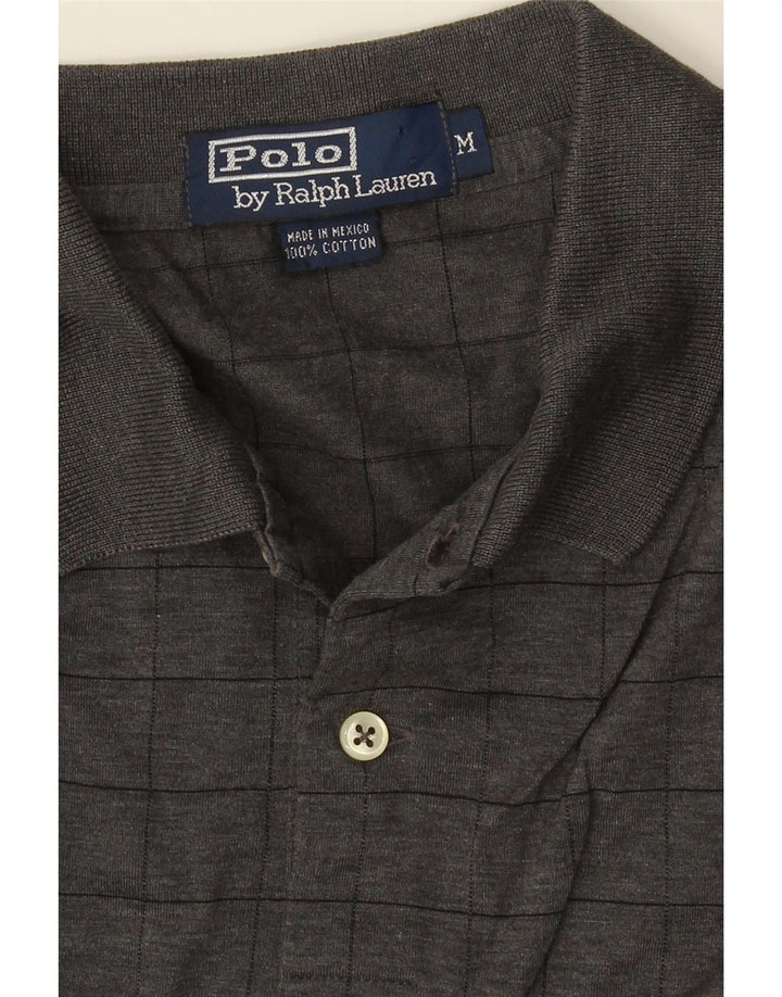 POLO RALPH LAUREN Polo da uomo in cotone a quadri grigio medio