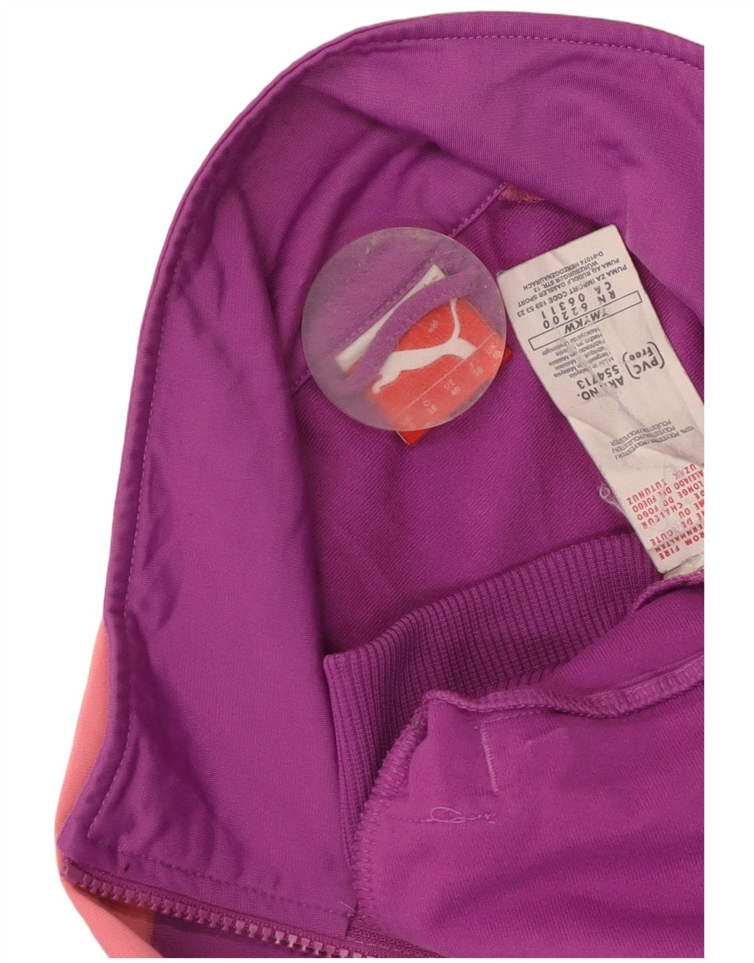 Giacca da tuta da donna Puma UK 10 Small Viola Colourblock Poliestere