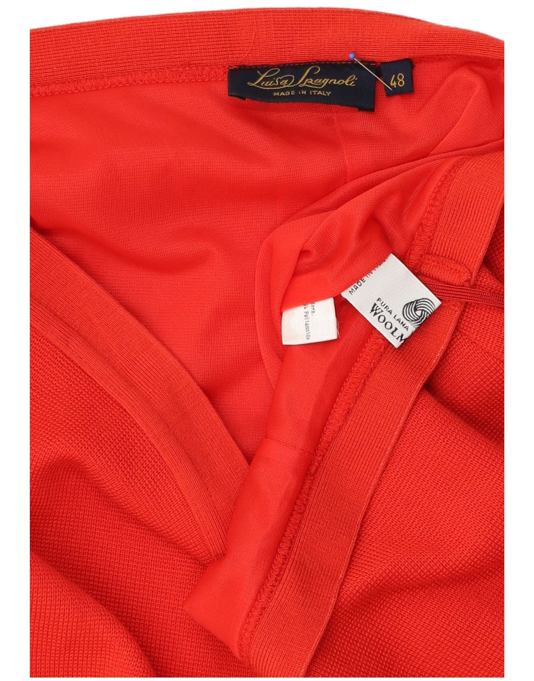 Gonna a tubino da donna Luisa Spagnoli IT 48 XL W36 Rosso Lana