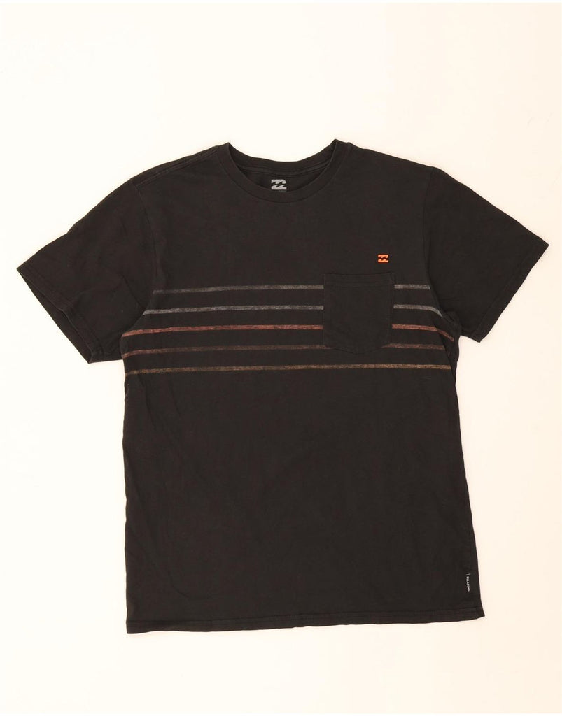 BILLABONG Mens T-Shirt Top Large Black Striped Cotton Vintage Billabong and Second-Hand Billabong from Messina Hembry 
