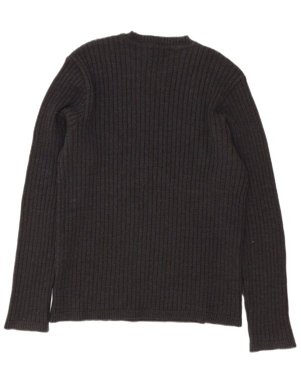 Maglione girocollo da uomo Zara in lana grigio medio