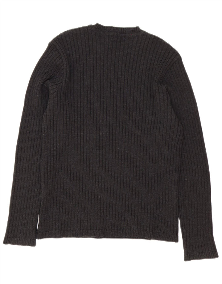 Maglione girocollo da uomo Zara in lana grigio medio