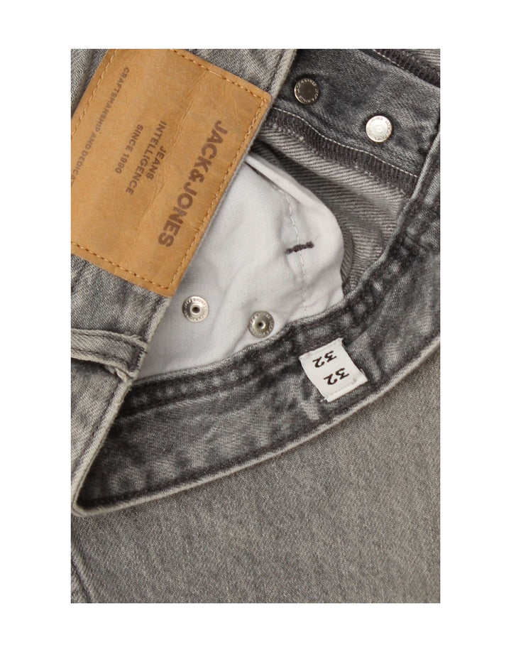 Jack & Jones Uomo GLENN Slim Jeans W32 L32 Cotone Grigio