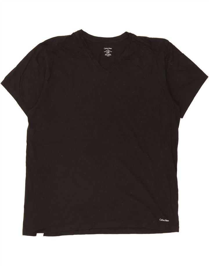 CALVIN KLEIN Mens T-Shirt Top Large Black Cotton Vintage Calvin Klein and Second-Hand Calvin Klein from Messina Hembry 