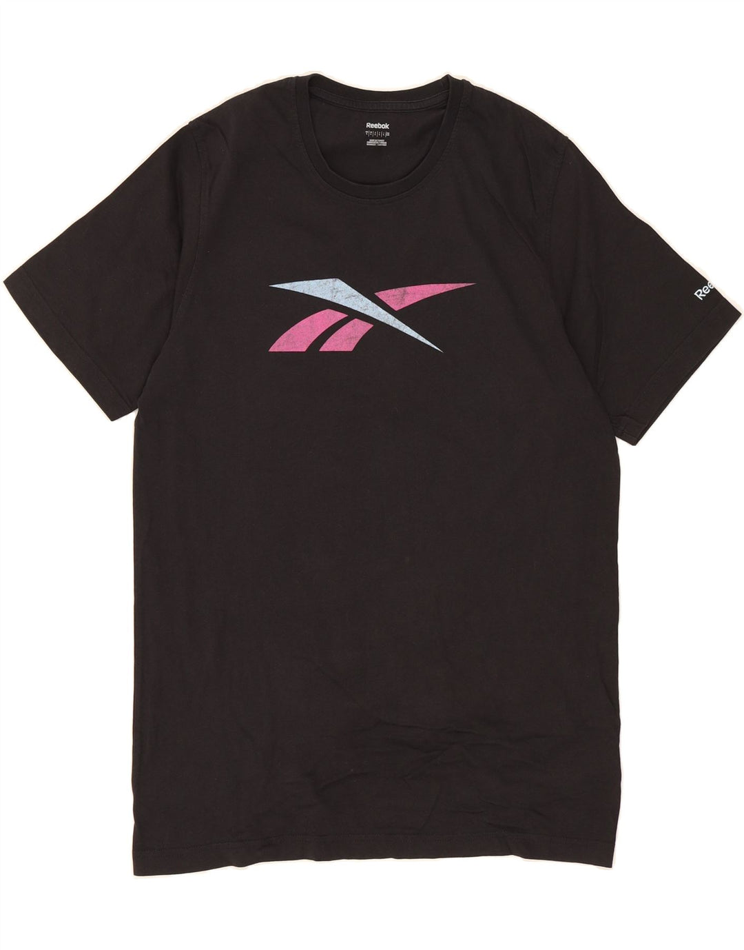 REEBOK Mens Graphic T-Shirt Top Large Black Cotton Vintage Reebok and Second-Hand Reebok from Messina Hembry 