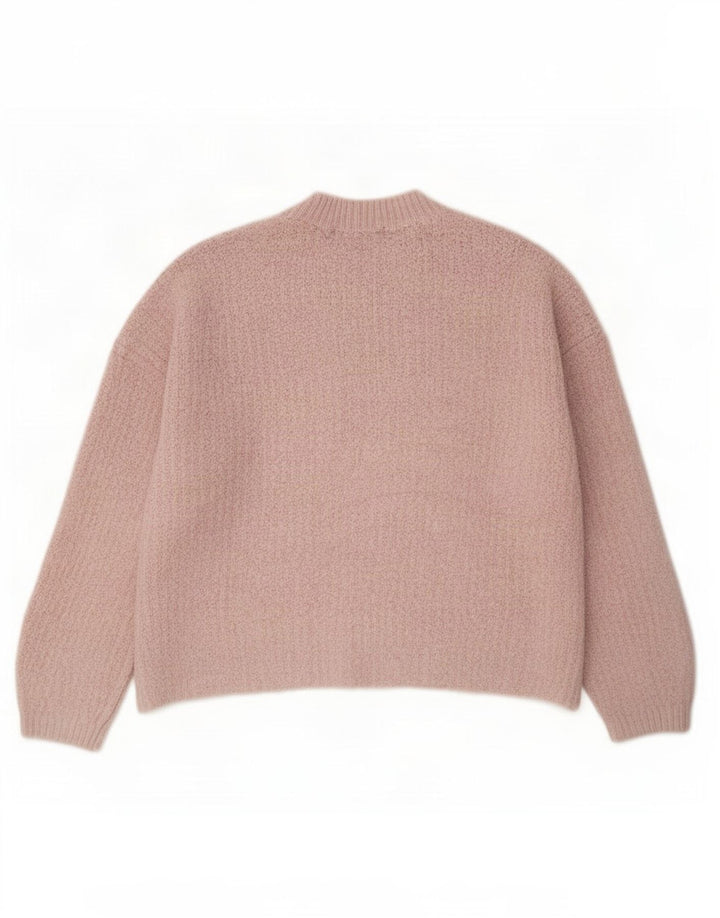 Maglione maglione girocollo oversize da donna Marks & Spencer UK 14 Rosa medio