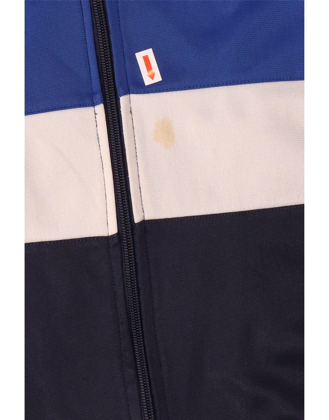 LOTTO Mens Tracksuit Top Jacket Large Navy Blue Colourblock Polyester