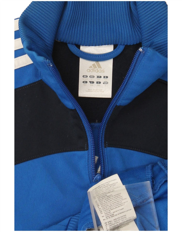 Giacca da ginnastica grafica da ragazzo Adidas 13-14 anni Blu Colourblock