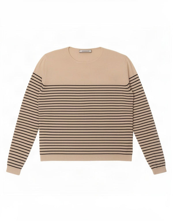 Top corto da donna Zara in camicetta UK 16 grande in viscosa a righe bianco sporco