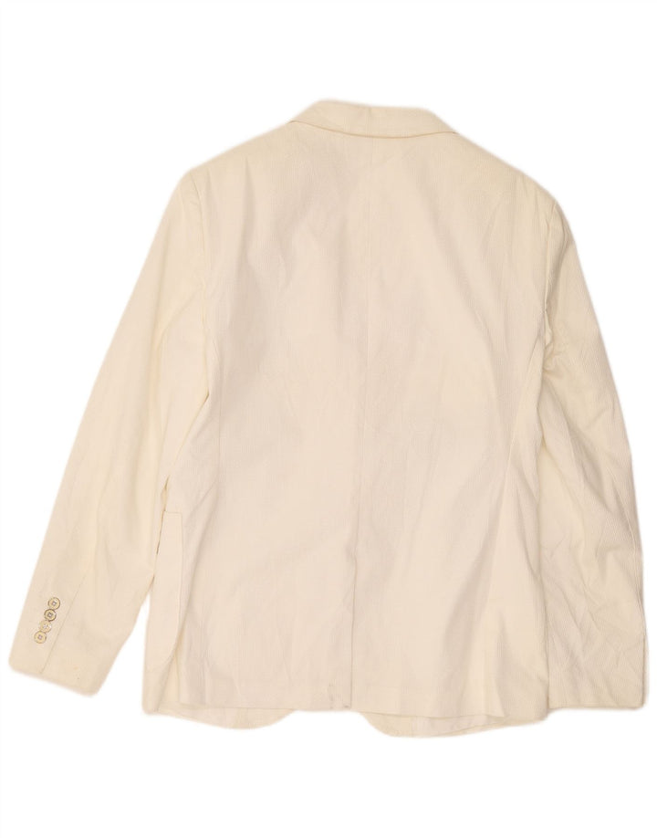 Giacca blazer da uomo a 2 bottoni Zara UK 38 cotone bianco medio