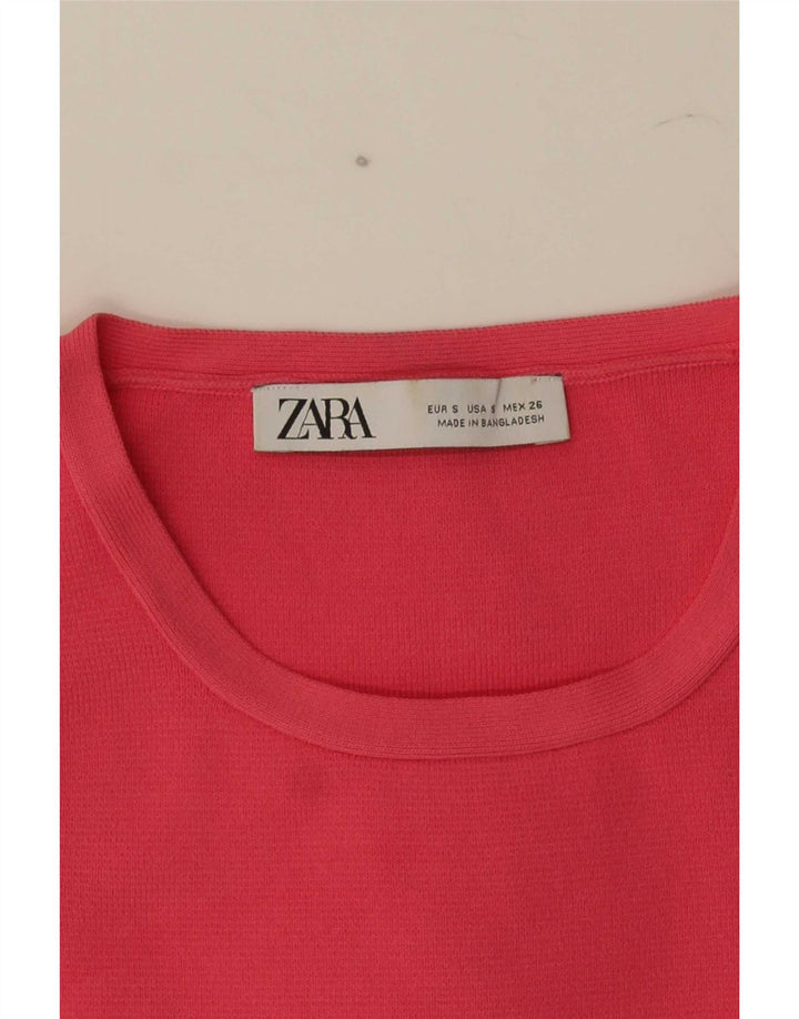Canotta corta da donna Zara UK 8 piccola rosa