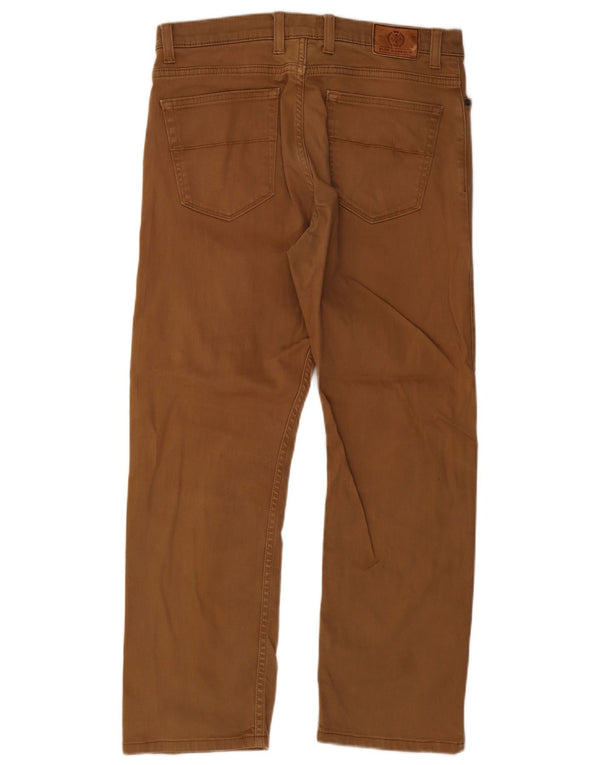 Jeans dritti da uomo Marks & Spencer Blue Harbour W34 L29 cotone marrone