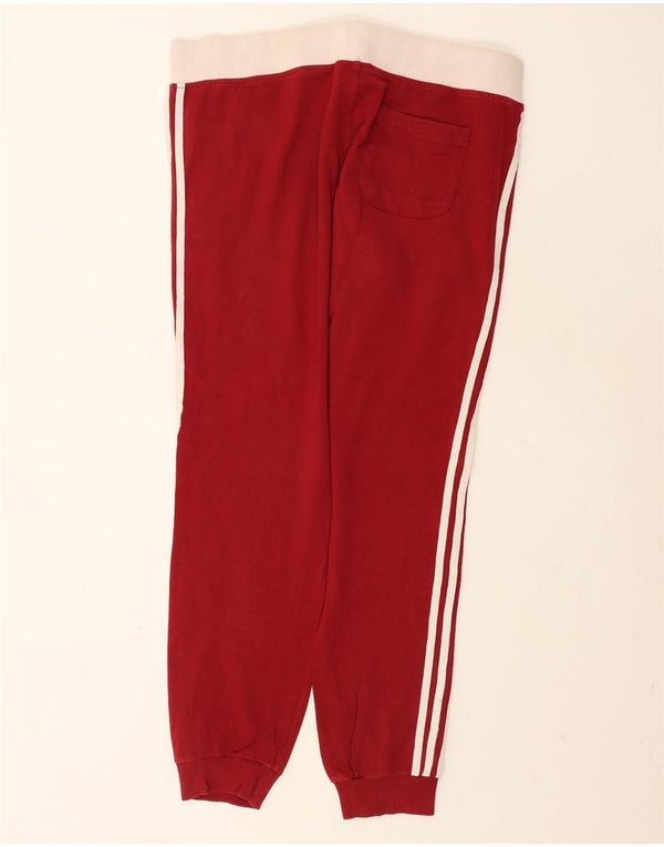 Pantaloni da tuta da donna Adidas Joggers UK 18 XL Borgogna Colourblock