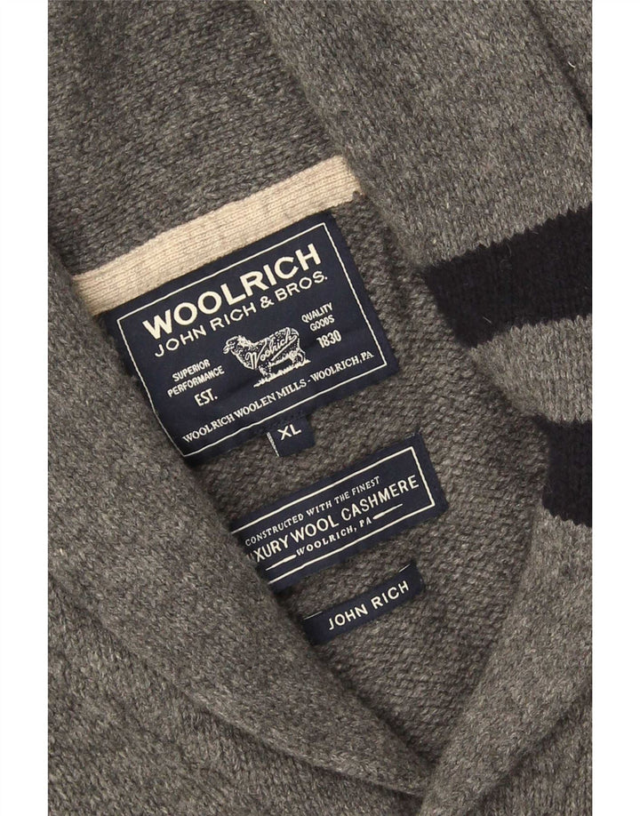 Maglione cardigan da uomo Woolrich XL grigio cashmere