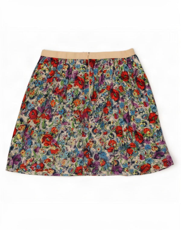 Topshop Minigonna da donna UK 12 Media W28 Viscosa floreale multicolore