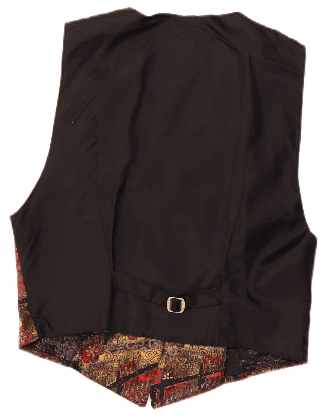 Gilet da donna vintage UK 14 grande patchwork multicolore