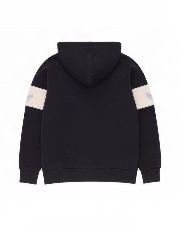 Felpa con cappuccio grafica da uomo Adidas, cotone color block medio blu navy