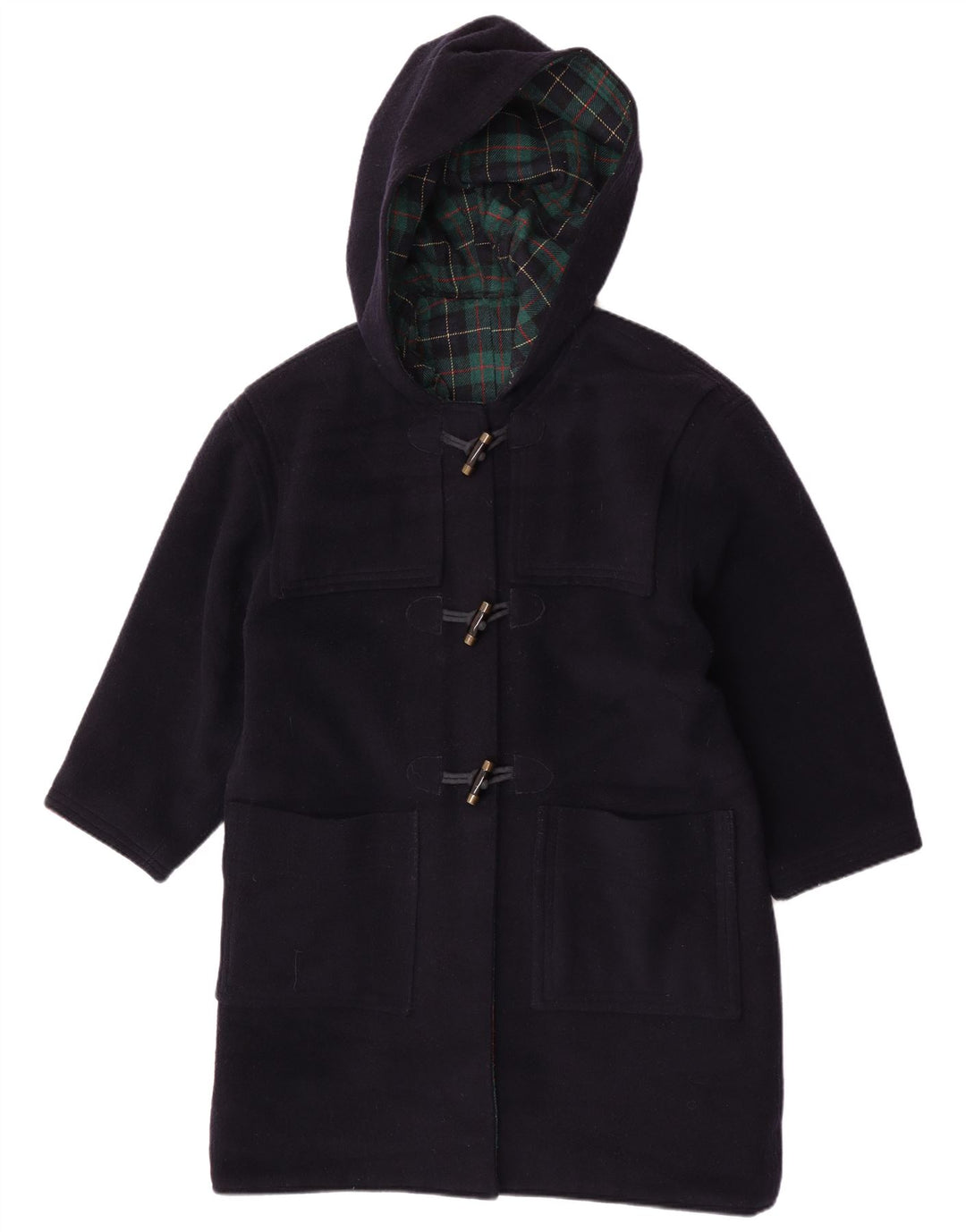 Montgomery con cappuccio da donna vintage UK 16 grande blu navy