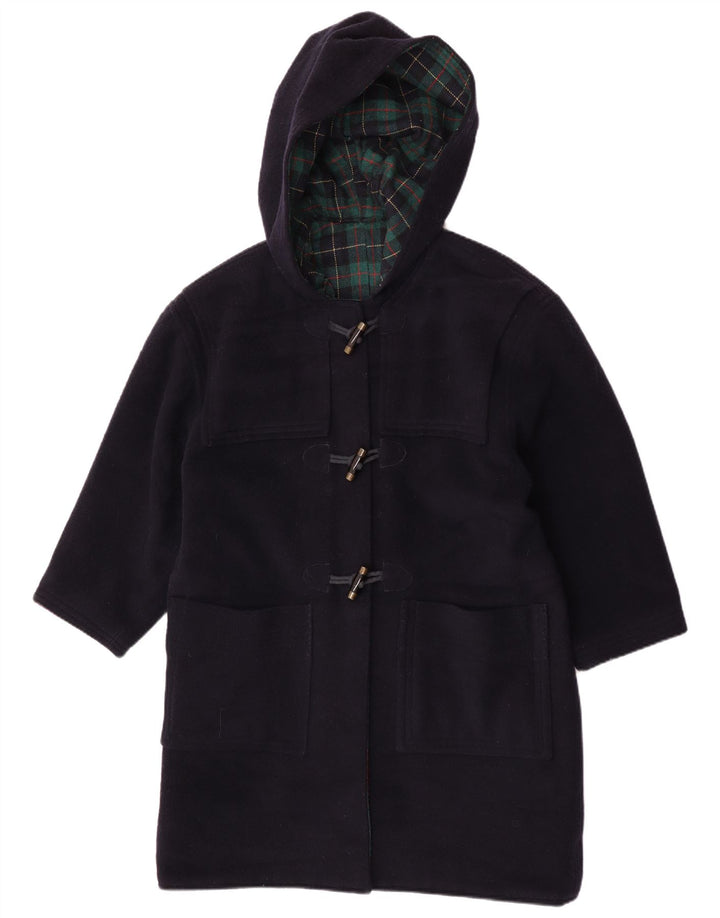 Montgomery con cappuccio da donna vintage UK 16 grande blu navy