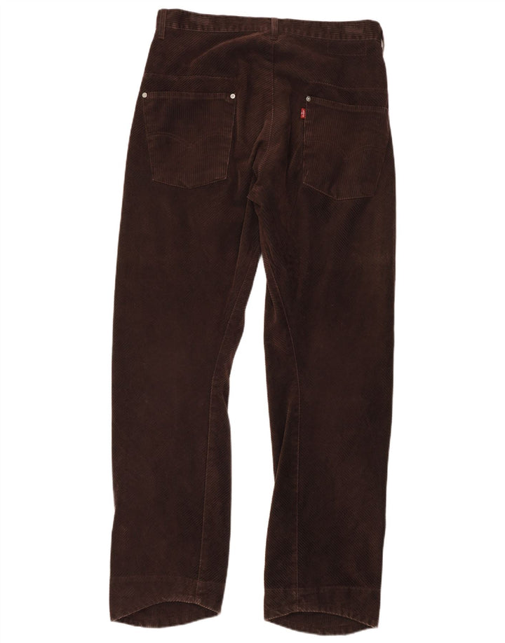 Pantaloni dritti da uomo in velluto a coste LEVI'S W33 L32 poliestere marrone