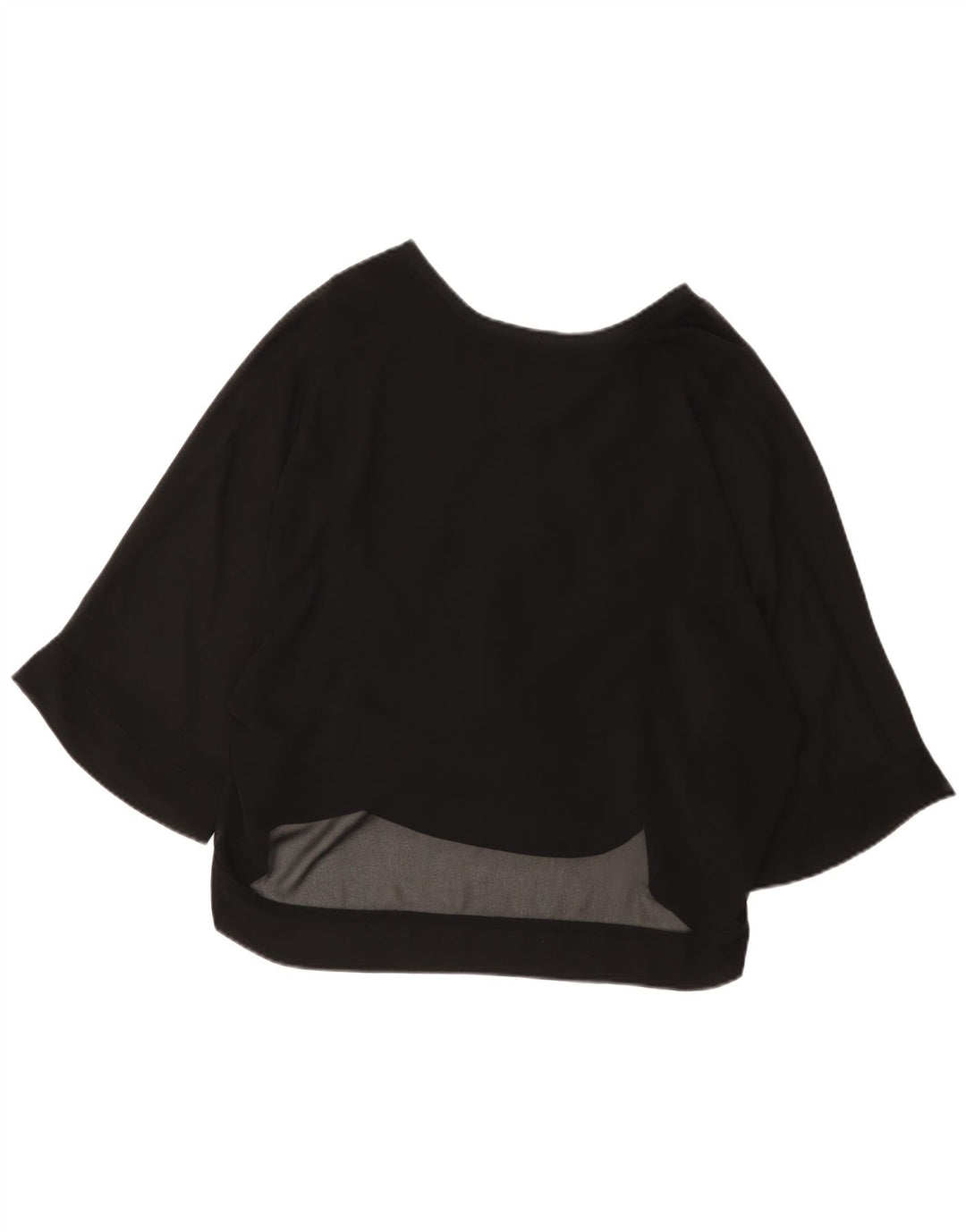 Top Zara con maniche a 3/4 da donna UK 12 medio nero