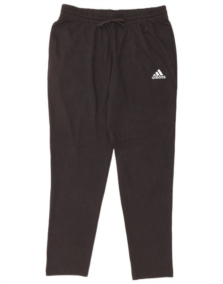 ADIDAS Mens Tracksuit Trousers Large  Black Cotton