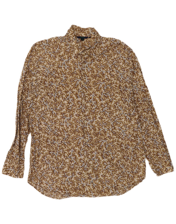 Camicia da uomo Boden XL in cotone floreale marrone