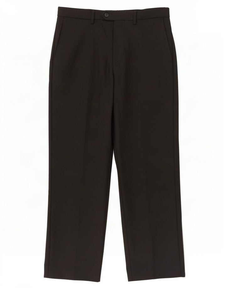 Pantaloni casual da uomo Marks & Spencer su misura W34 L31 poliestere nero