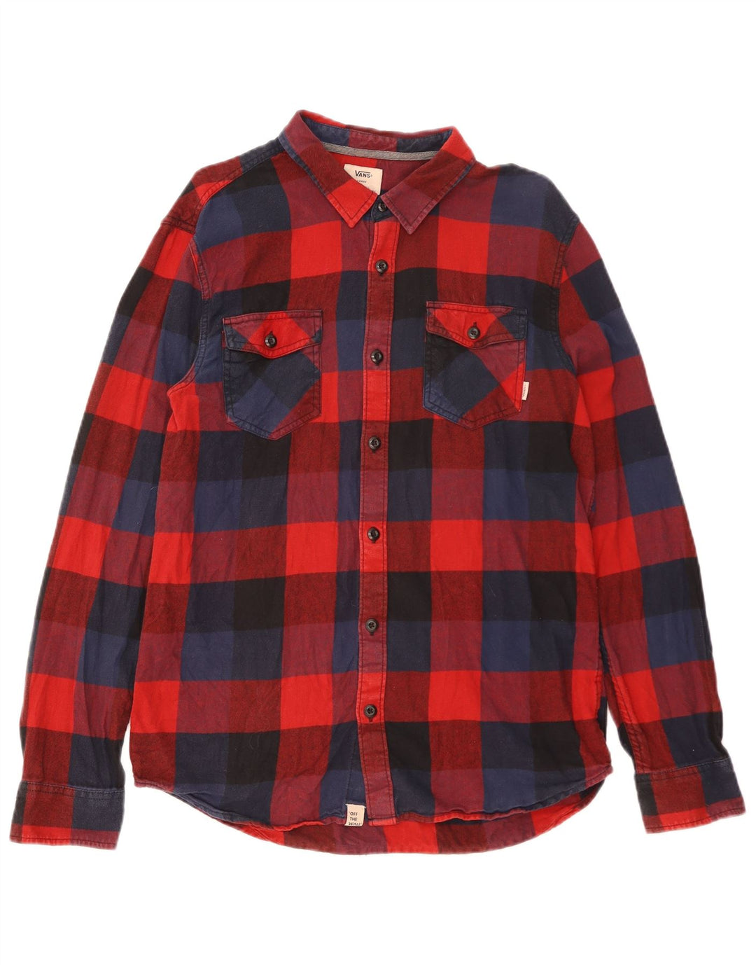 Camicia da uomo in flanella con vestibilità sartoriale Vans, vestibilità sartoriale, a quadri rossi grandi