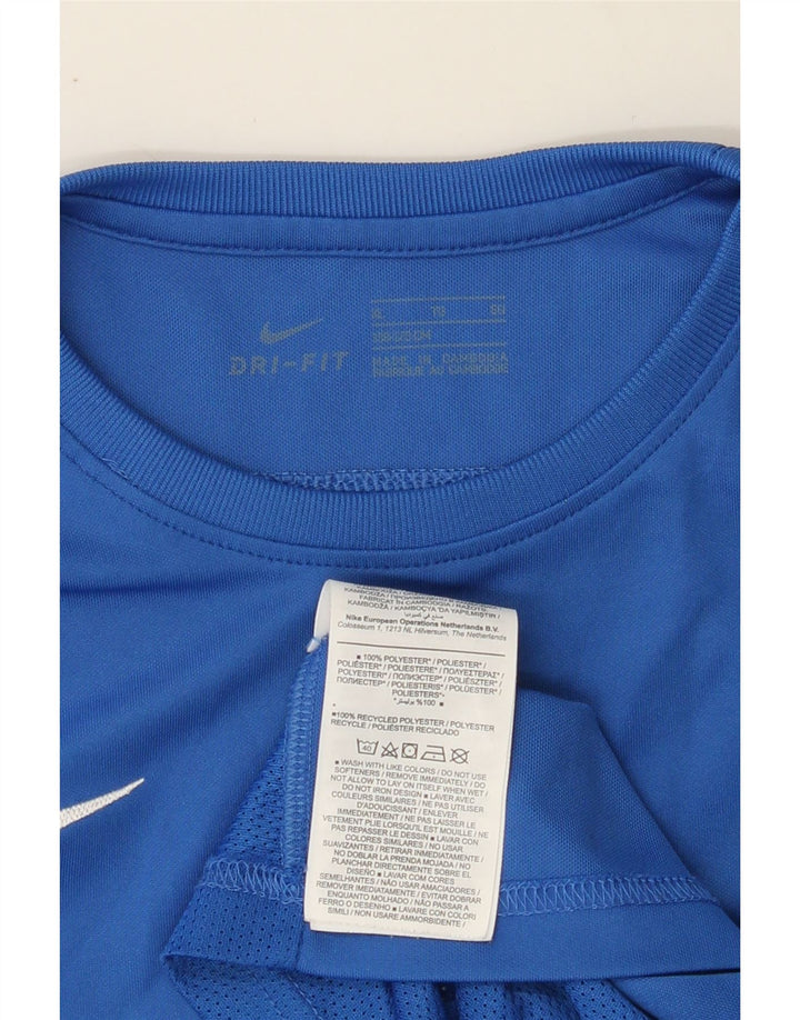 NIKE Boys Dri Fit T-Shirt Top 13-14 Years XL Blue Polyester Vintage Nike and Second-Hand Nike from Messina Hembry 