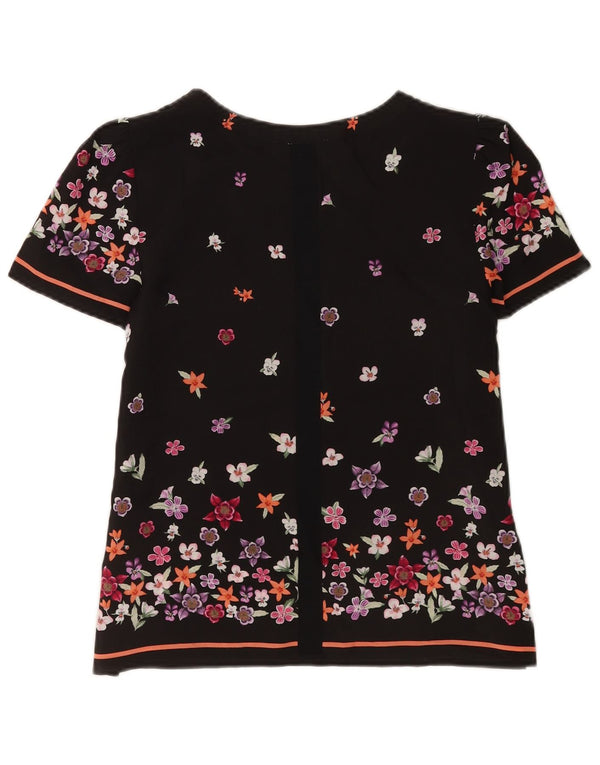 Camicetta da donna Oasis Top UK 10 Piccolo poliestere floreale nero