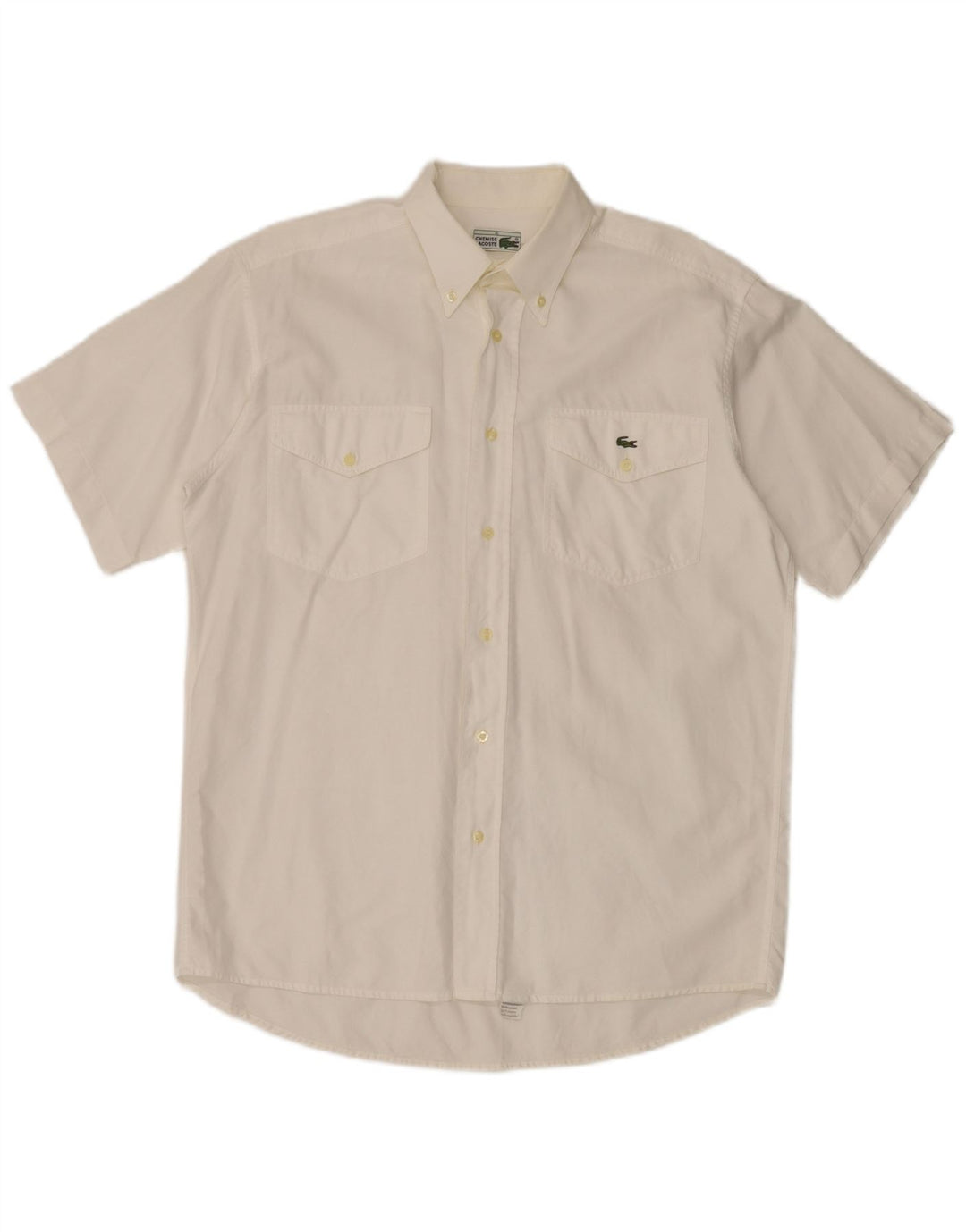 Camicia a maniche corte da uomo Lacoste taglia 40 cotone bianco medio
