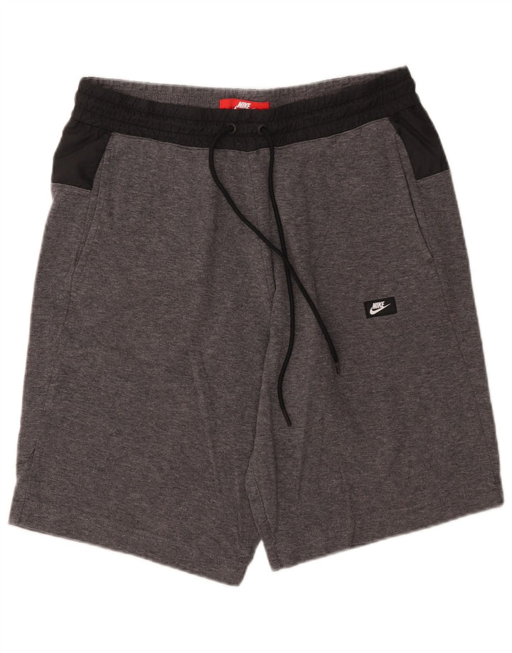 Pantaloncini sportivi da uomo Nike Large in cotone chiazzato grigio