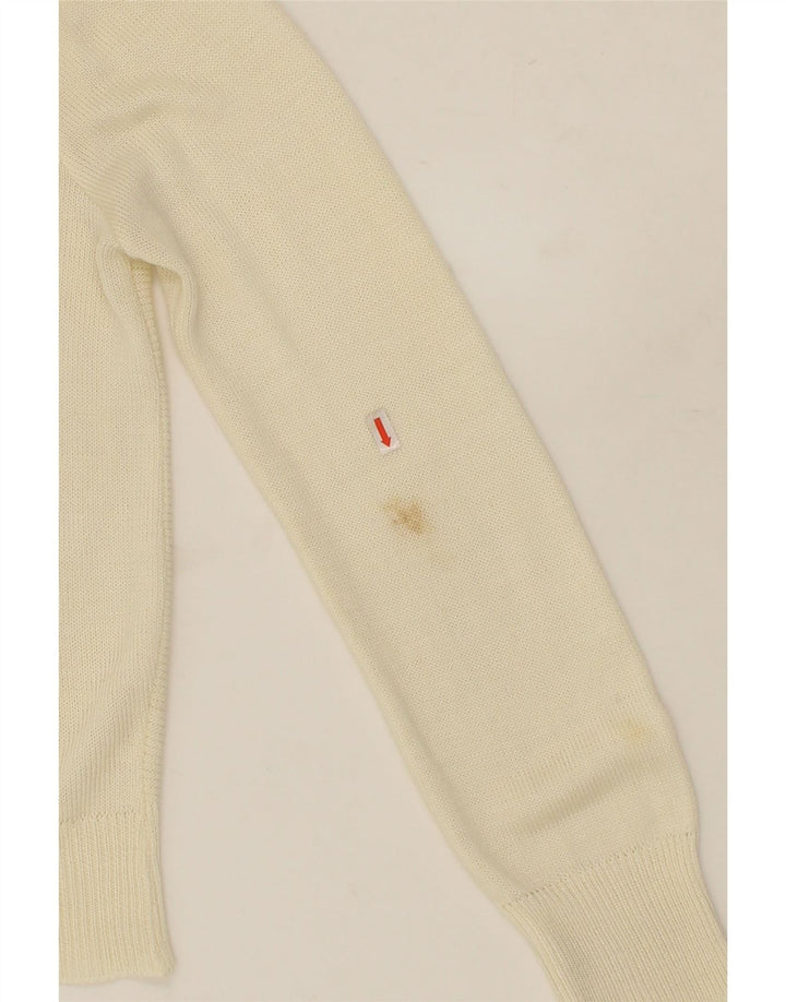 VINTAGE Womens Cardigan Sweater UK 14 Large Beige Vintage Vintage and Second-Hand Vintage from Messina Hembry 