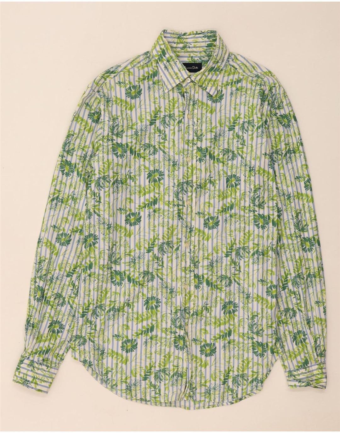 Camicia da uomo Massimo Dutti taglia 40 verde medio floreale