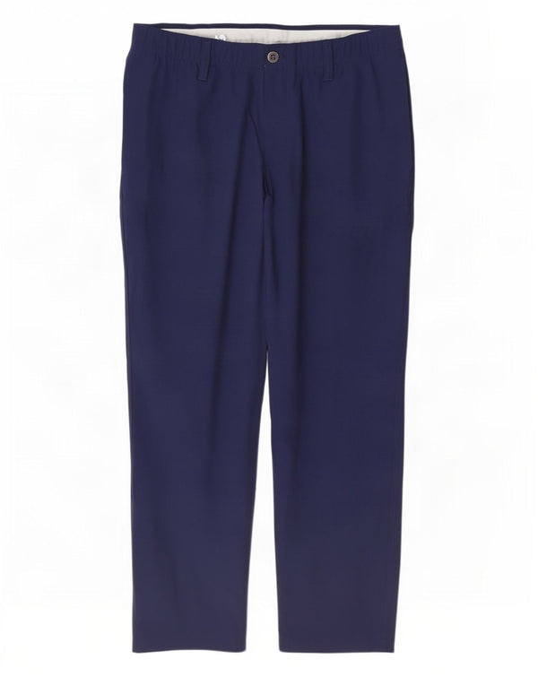 Pantaloni chino slim da uomo Under Armour W36 L30 poliestere blu navy