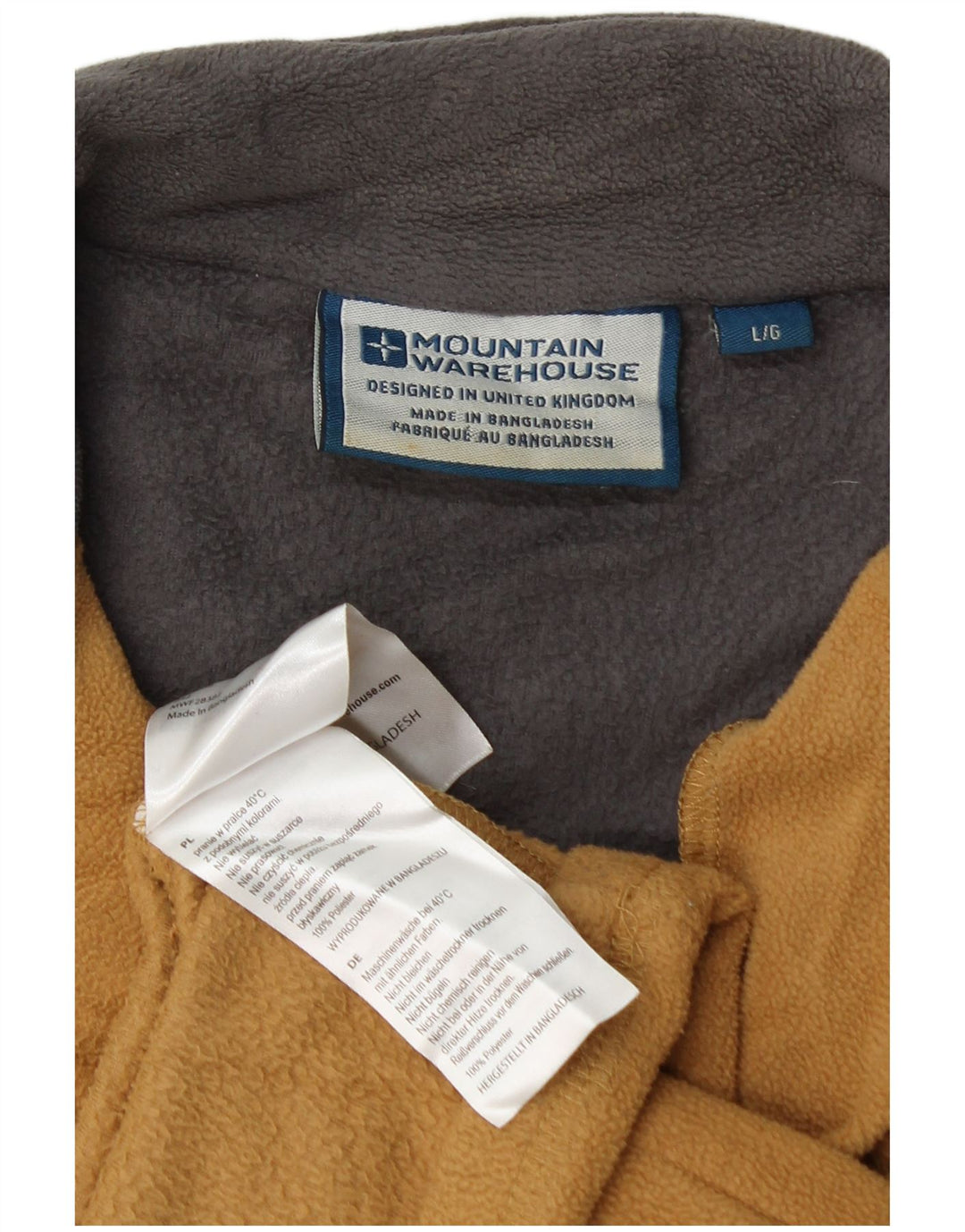 Mountain Warehouse Maglione in pile da uomo con zip e collo grande color block arancione