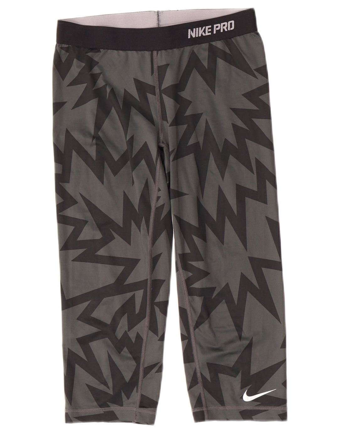 Leggings Nike Dri Fit Capri da donna UK 12 Poliestere geometrico grigio medio