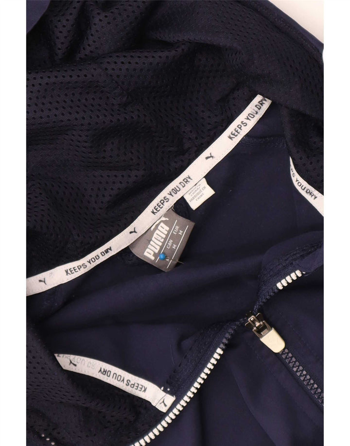 Felpa con cappuccio e zip da uomo Puma Medium Blu Navy Sport