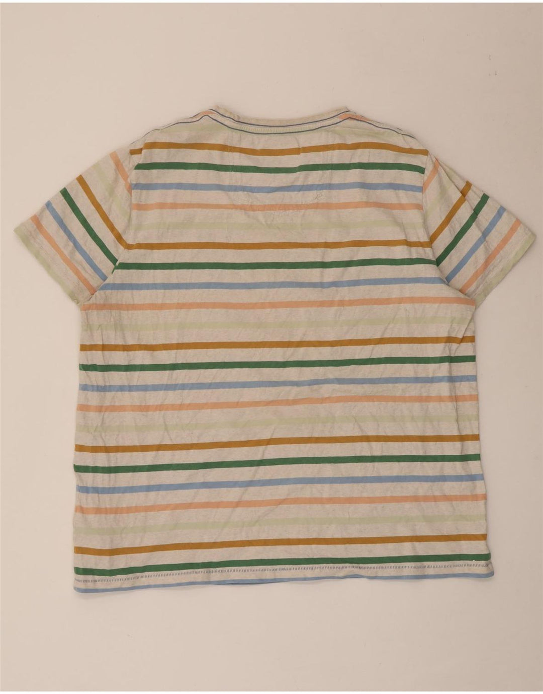 T-shirt da uomo Fat Face Top 2XL cotone a righe multicolore