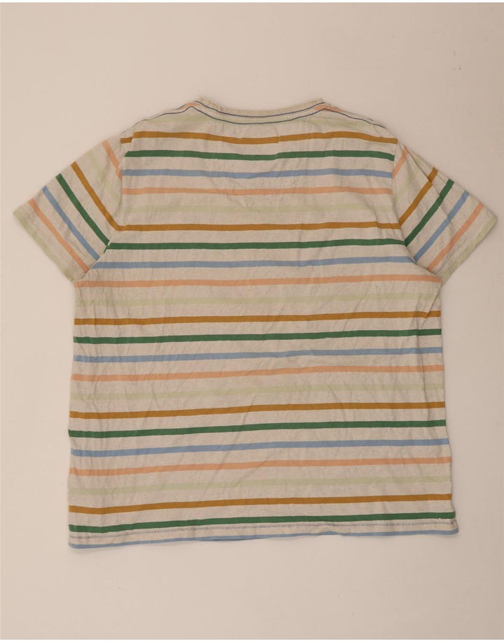 T-shirt da uomo Fat Face Top 2XL cotone a righe multicolore