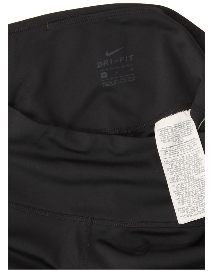 Leggings Capri grafici NIKE da donna Dri Fit UK 12 Medium Black Colourblock