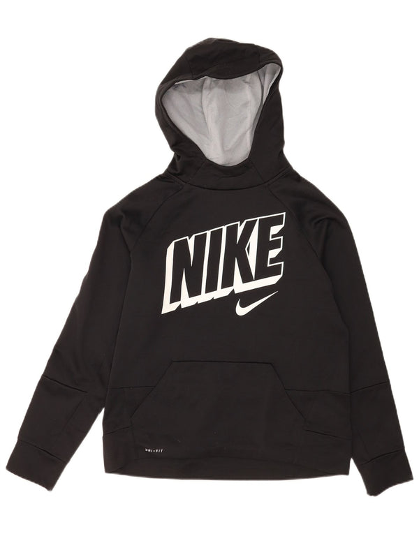 Felpa con cappuccio grafica Nike Dri Fit per ragazze 13-14 anni XL poliestere nero