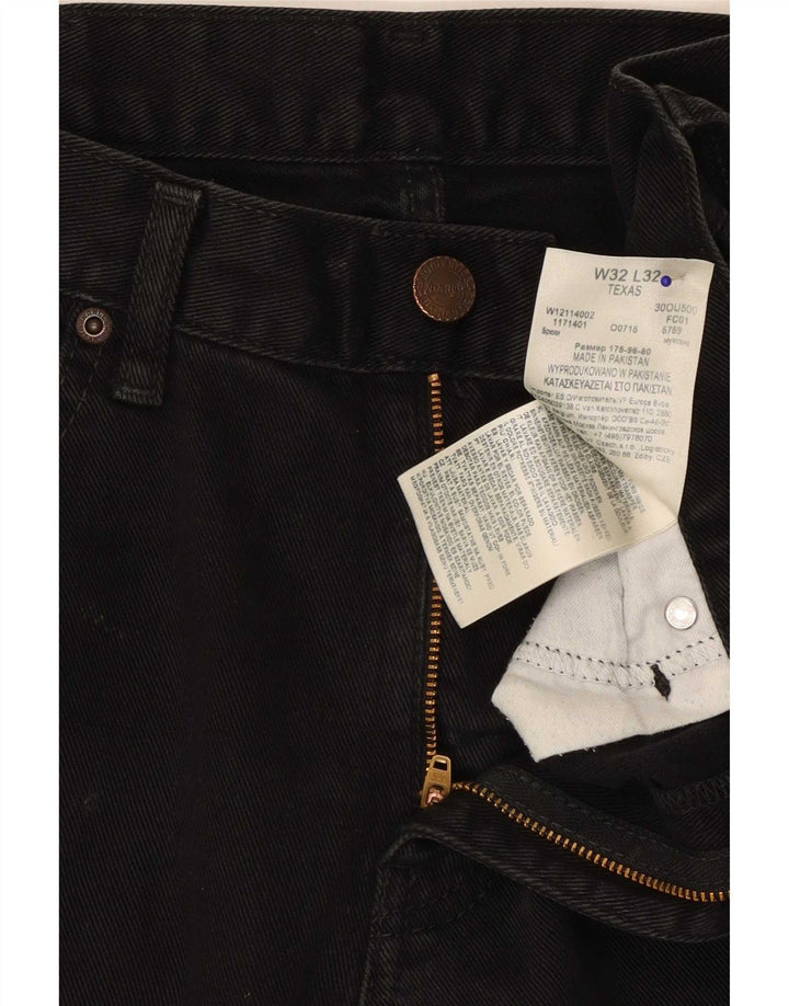 Jeans dritti da uomo Wrangler Texas W32 L32 cotone nero